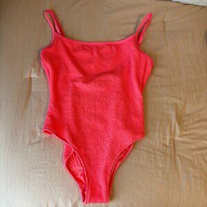 Aerie Hot Pink Scoop Back One Piece Swimsuit size medium